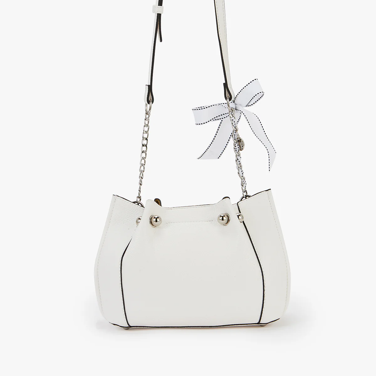 Petit sac bandoulière blanc Loreto - Image 2