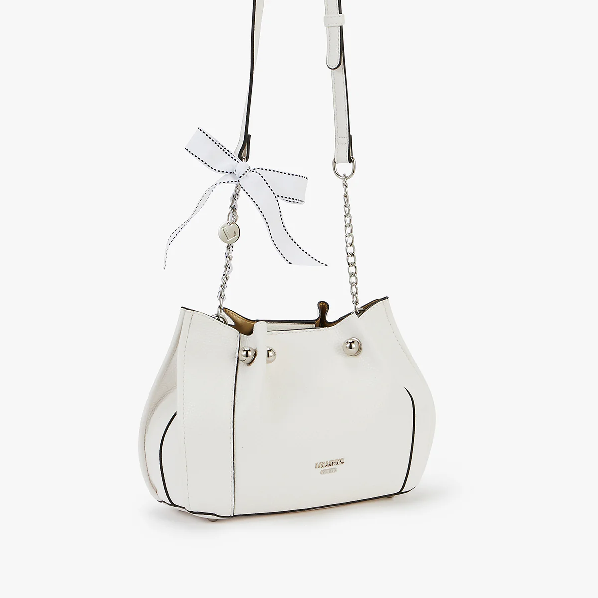 Petit sac bandoulière blanc Loreto - Image 3