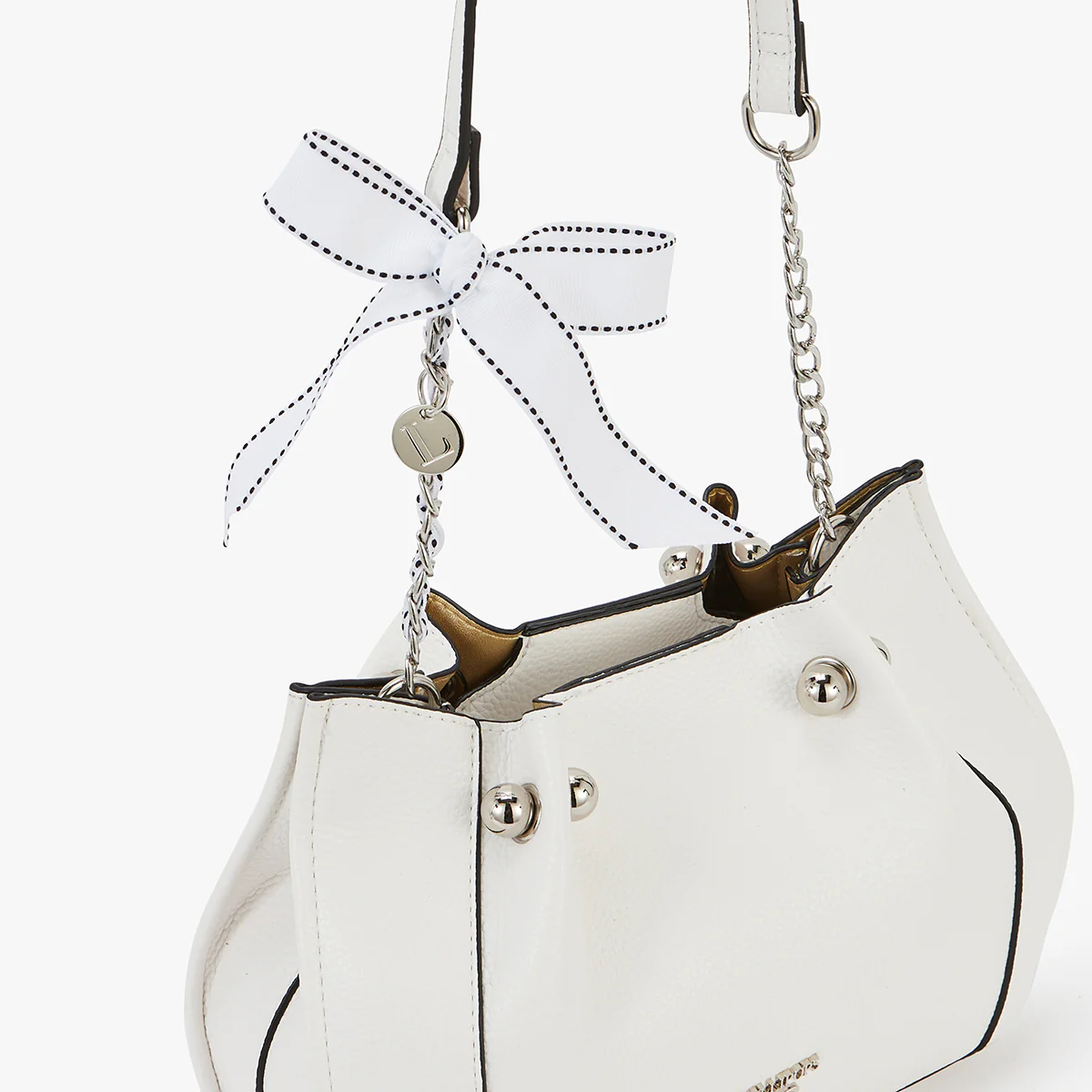 Petit sac bandoulière blanc Loreto - Image 5