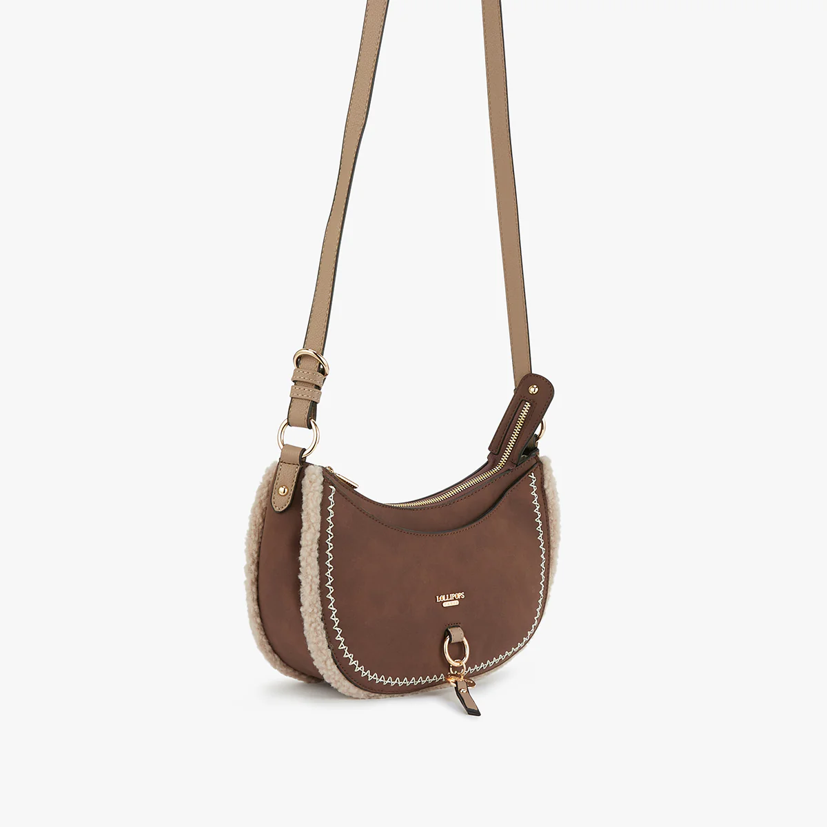 Petit sac bandoulière marron Manduria - Image 3