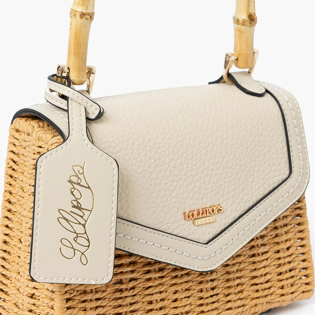 Petit sac porté épaule ivoire Sham - Image 6