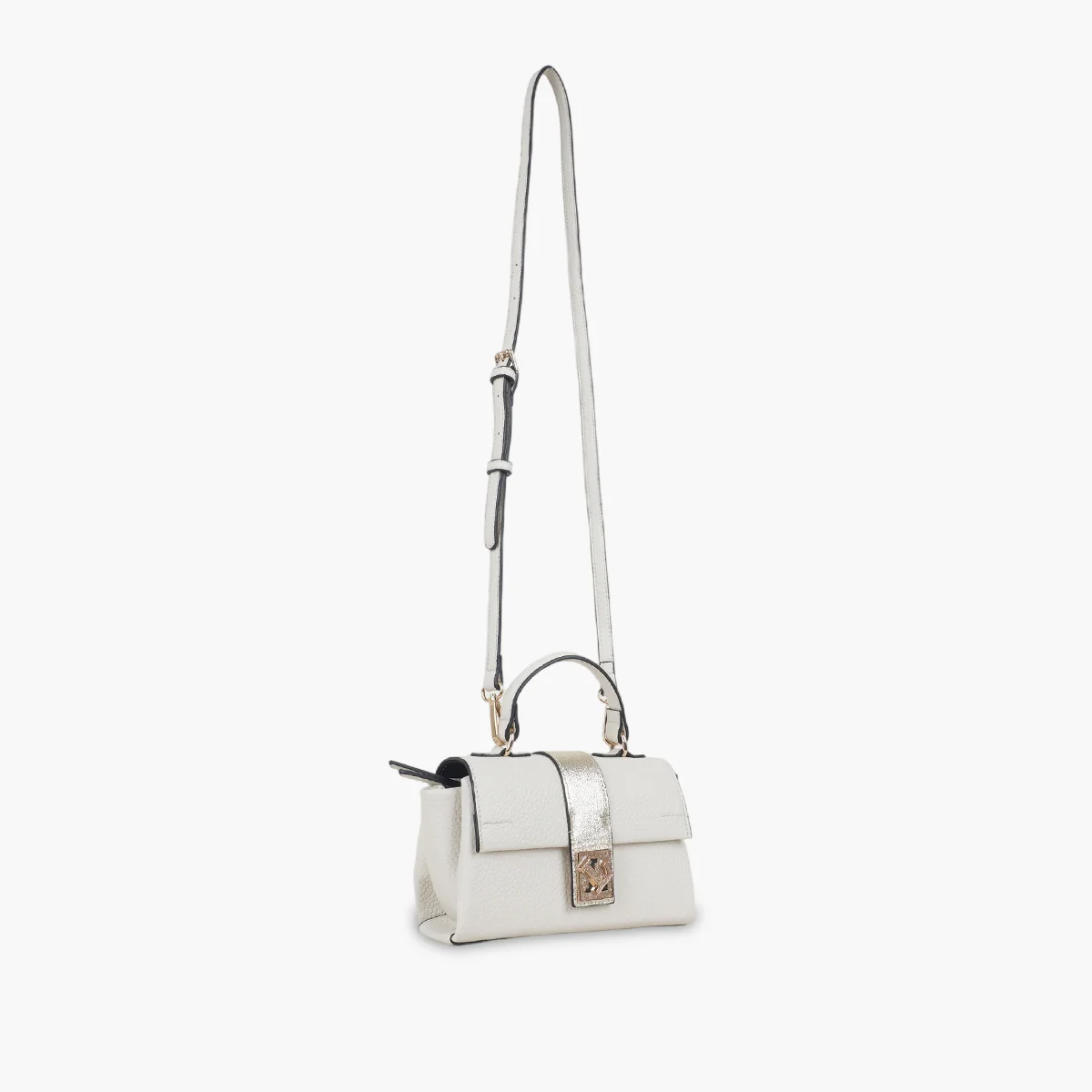 Petit sac porté épaule ivoire Soyan - Image 3