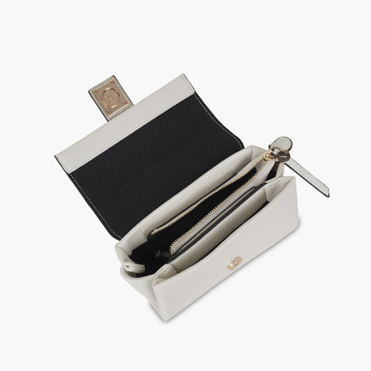 Petit sac porté épaule ivoire Soyan - Image 4