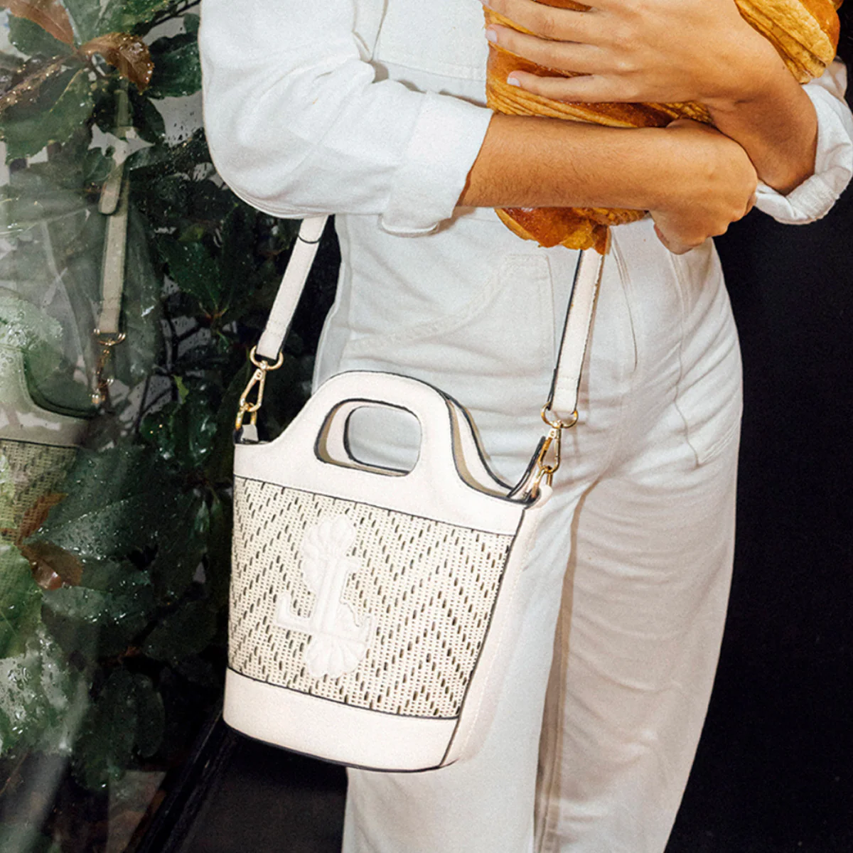 Petit sac shopper blanc Priscillia - Image 2
