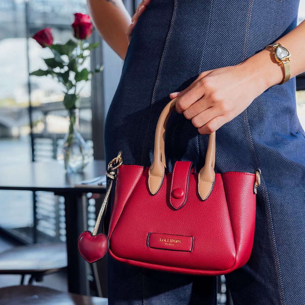 Petit sac shopper rouge Sian - Image 2