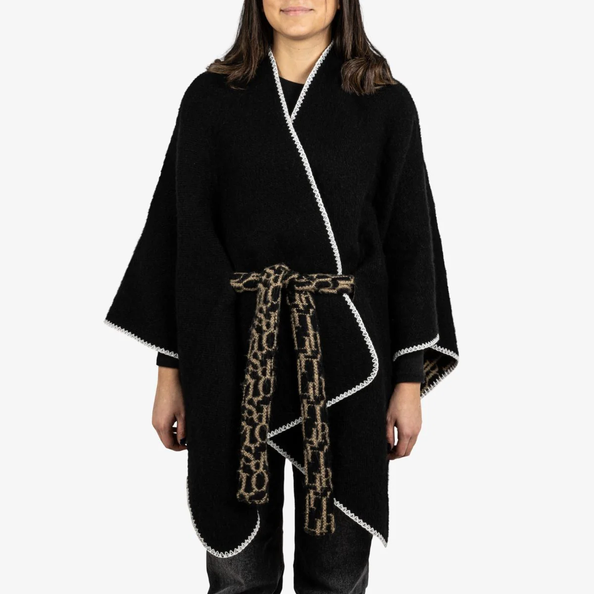 Poncho réversible noir et doré Ryta - Image 4
