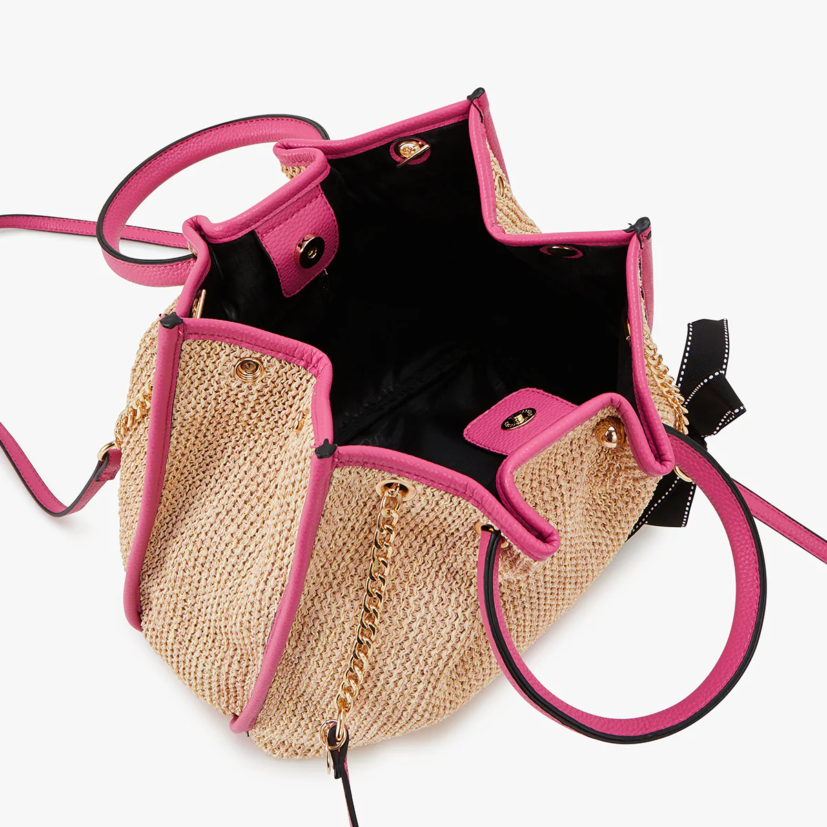 Sac à main fuchsia Loreto Paille - Image 4
