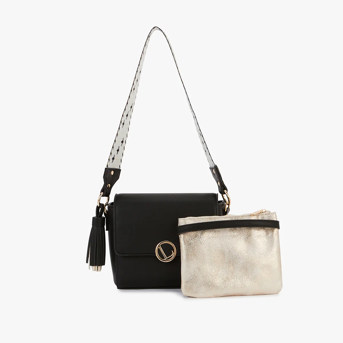 Sac bandoulière noir Letia - Image 2