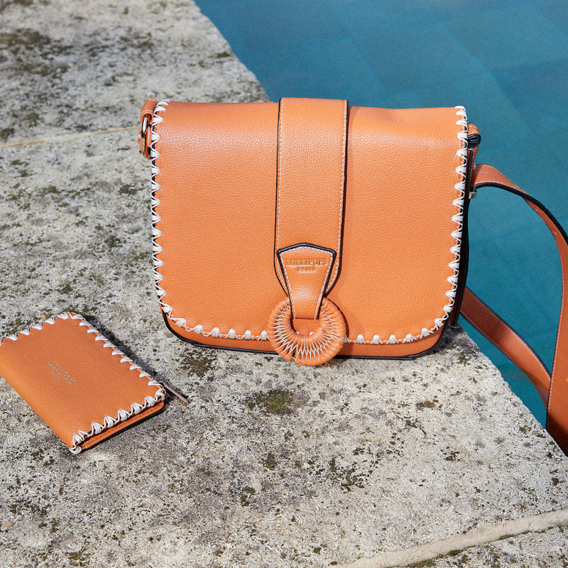 Sac bandoulière orange Lettonie - Image 2