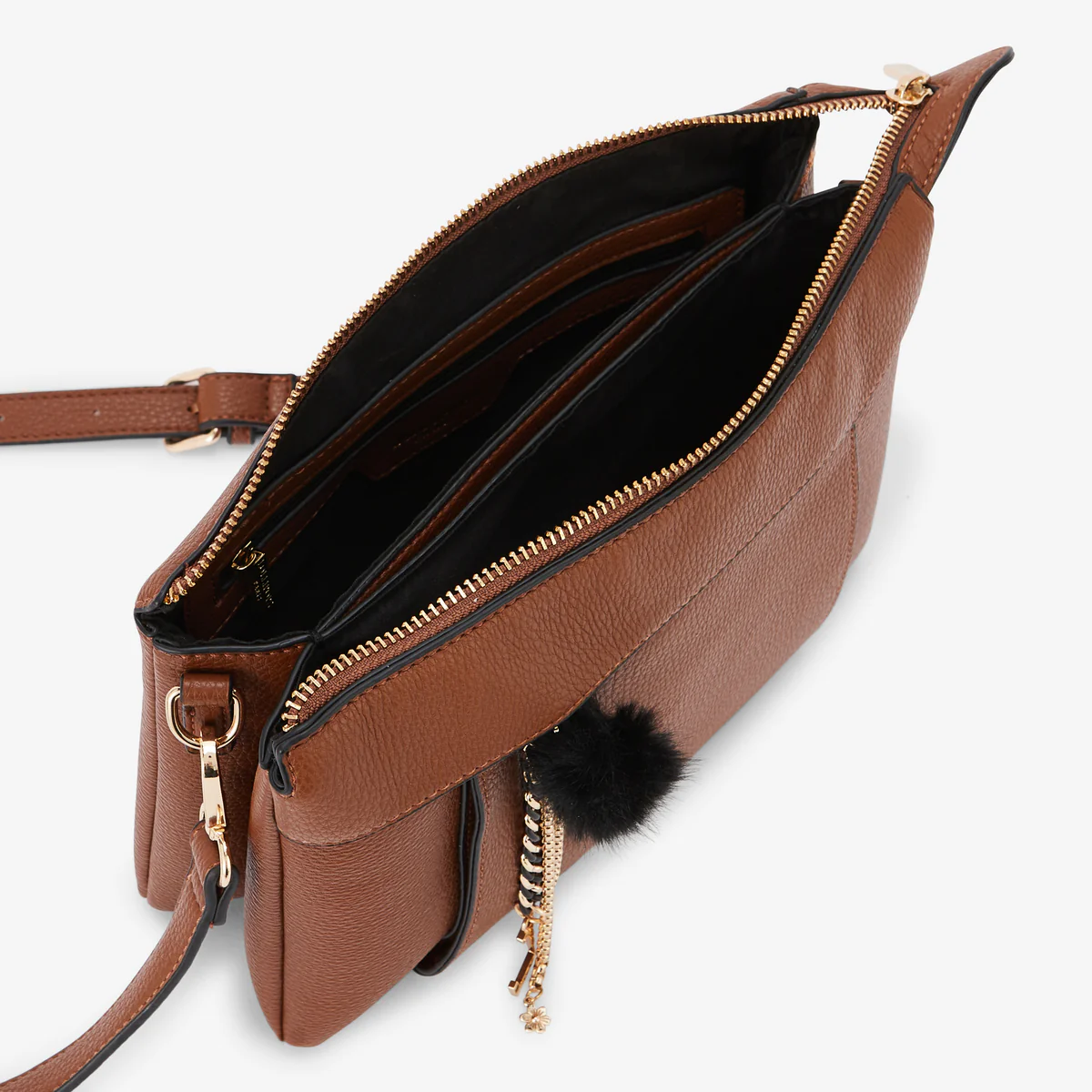 Sac multi-poches cognac Roy - Image 4