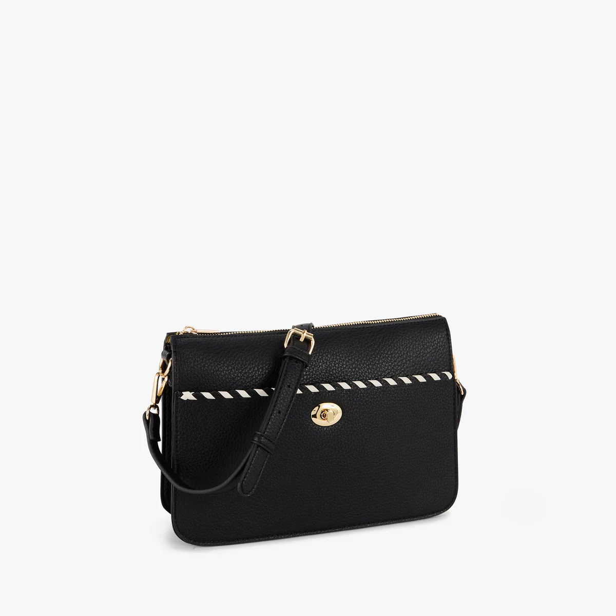 Sac multi poches noir Pivoine - Image 3