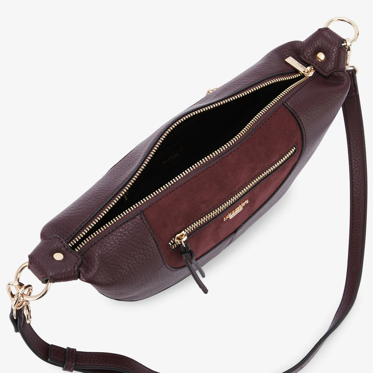 Sac porté épaule bordeaux Raven - Image 4