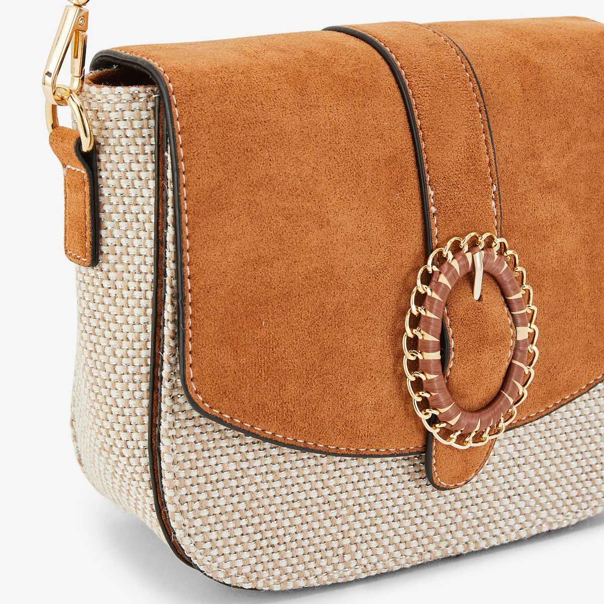 Sac porté épaule camel Paisley - Image 6