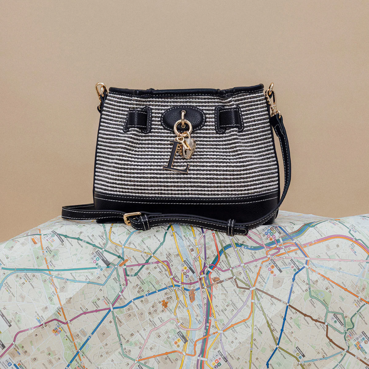 Sac porté épaule noir Petula - Image 2