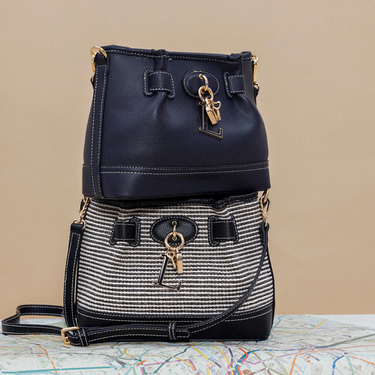 Sac porté épaule noir Petula - Image 8
