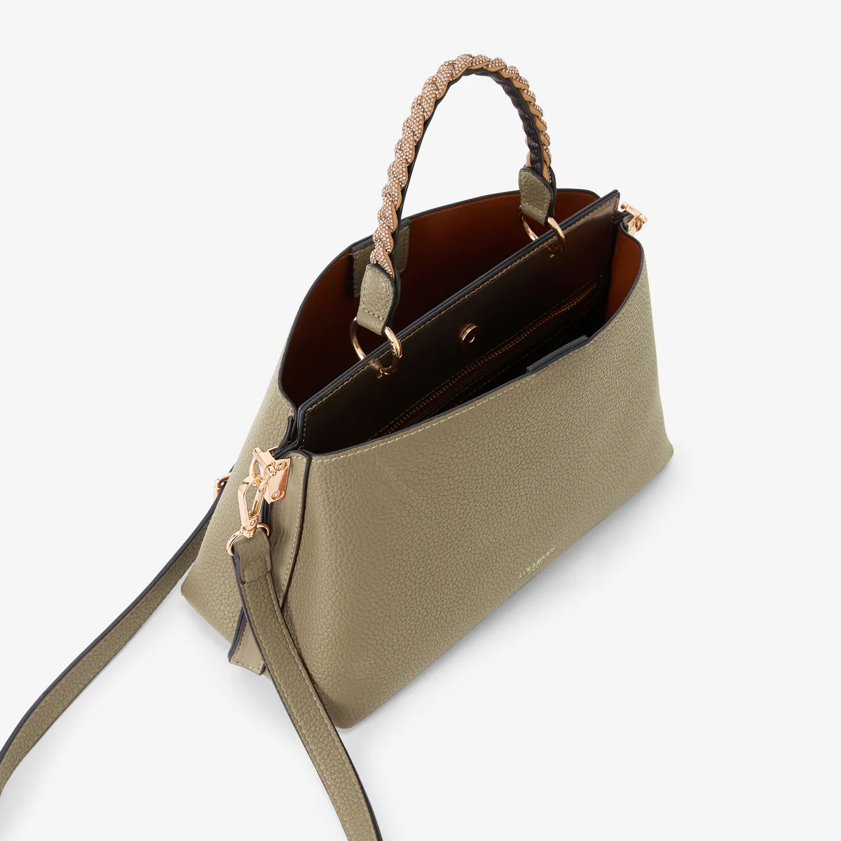 Sac porté épaule taupe Rocapina - Image 5