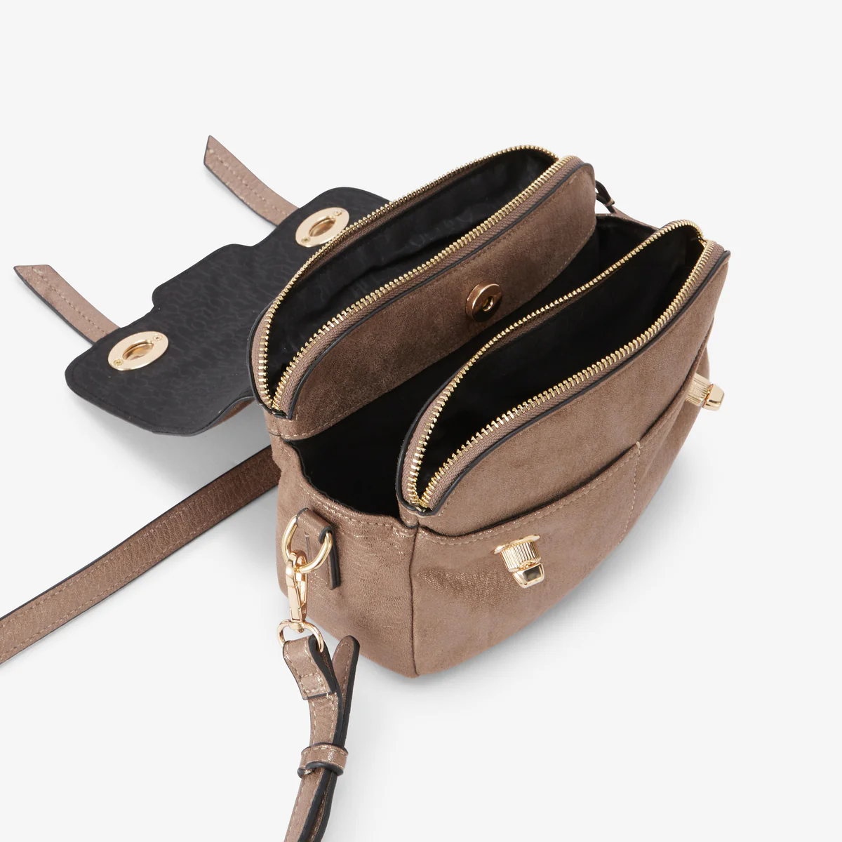 Sac porté épaule taupe Roselyne - Image 4