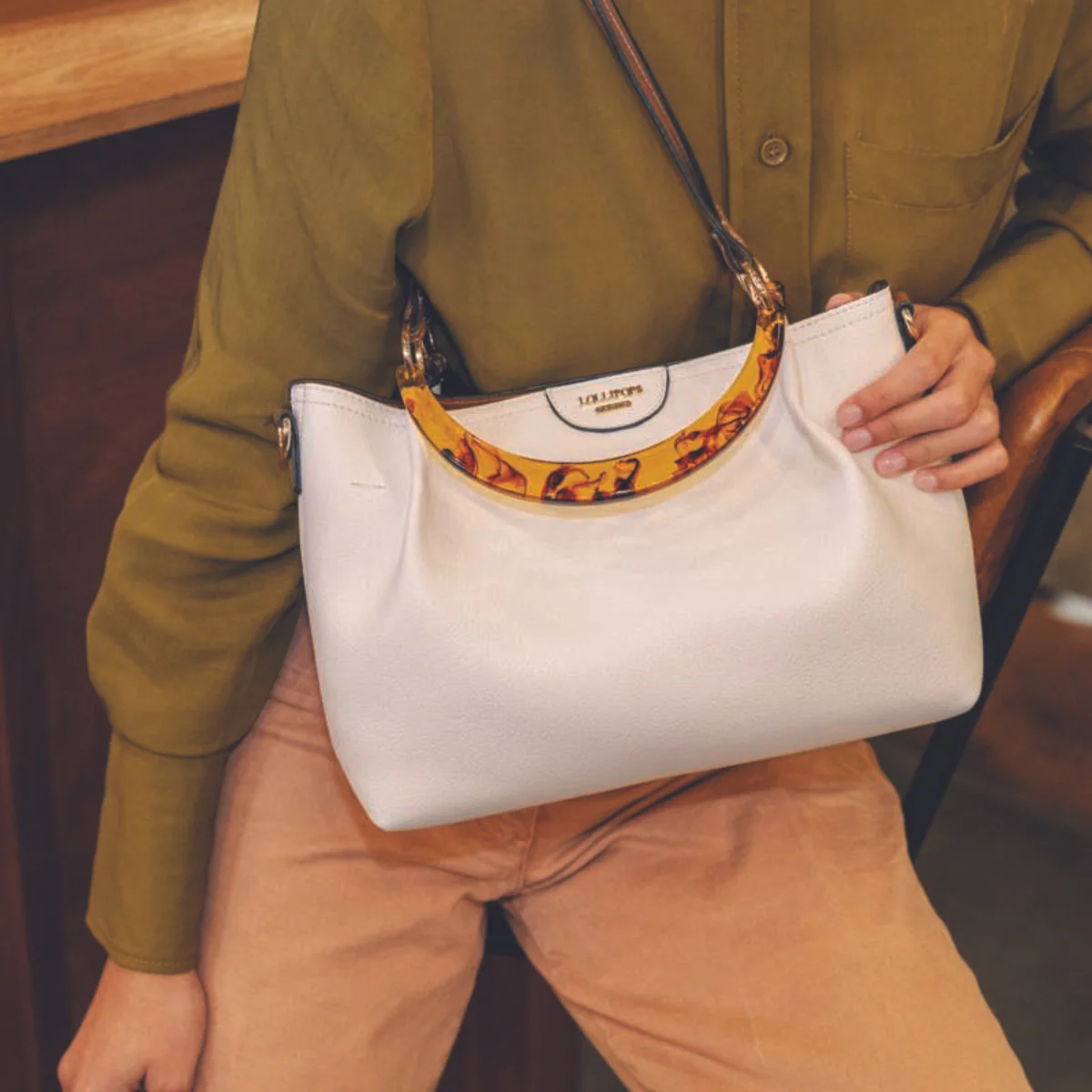 Sac shopper blanc Nesso - Image 2