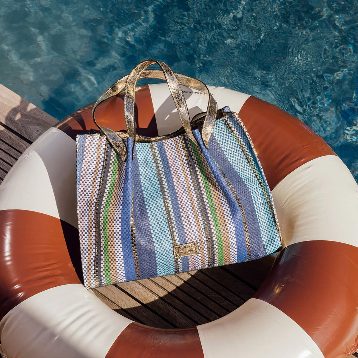 Sac shopper bleu Sunny - Image 2