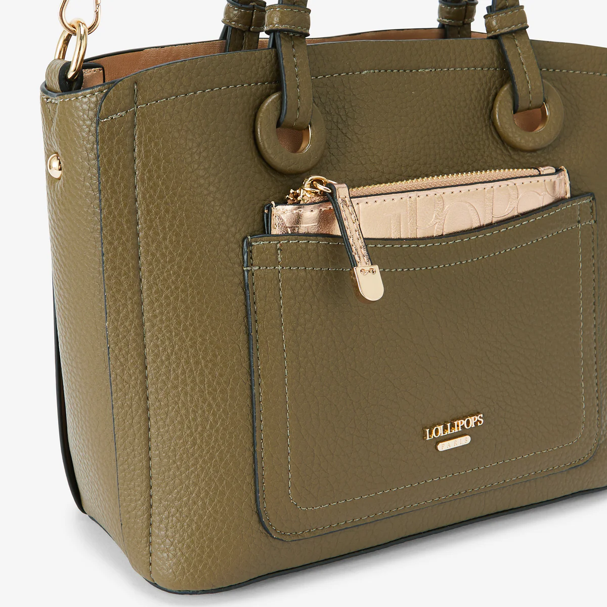Sac shopper kaki Riada - Image 5