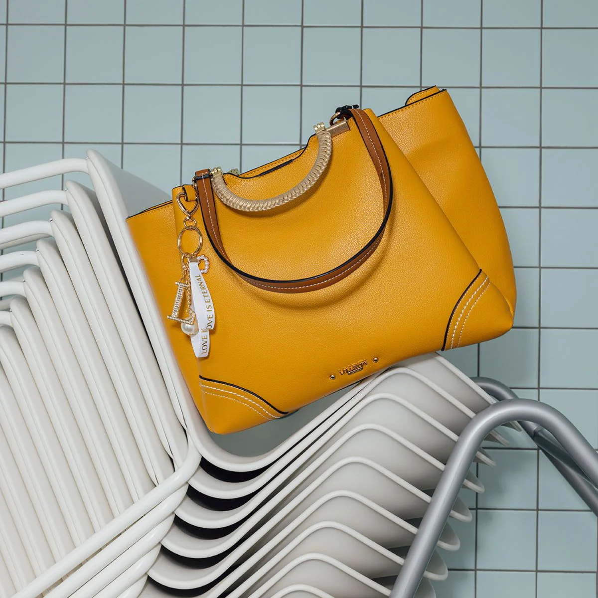 Sac shopper moutarde Ronnie - Image 2