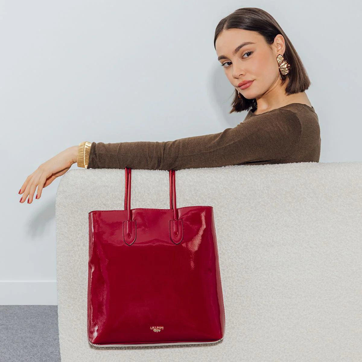 Sac shopper rouge Rosario - Image 2