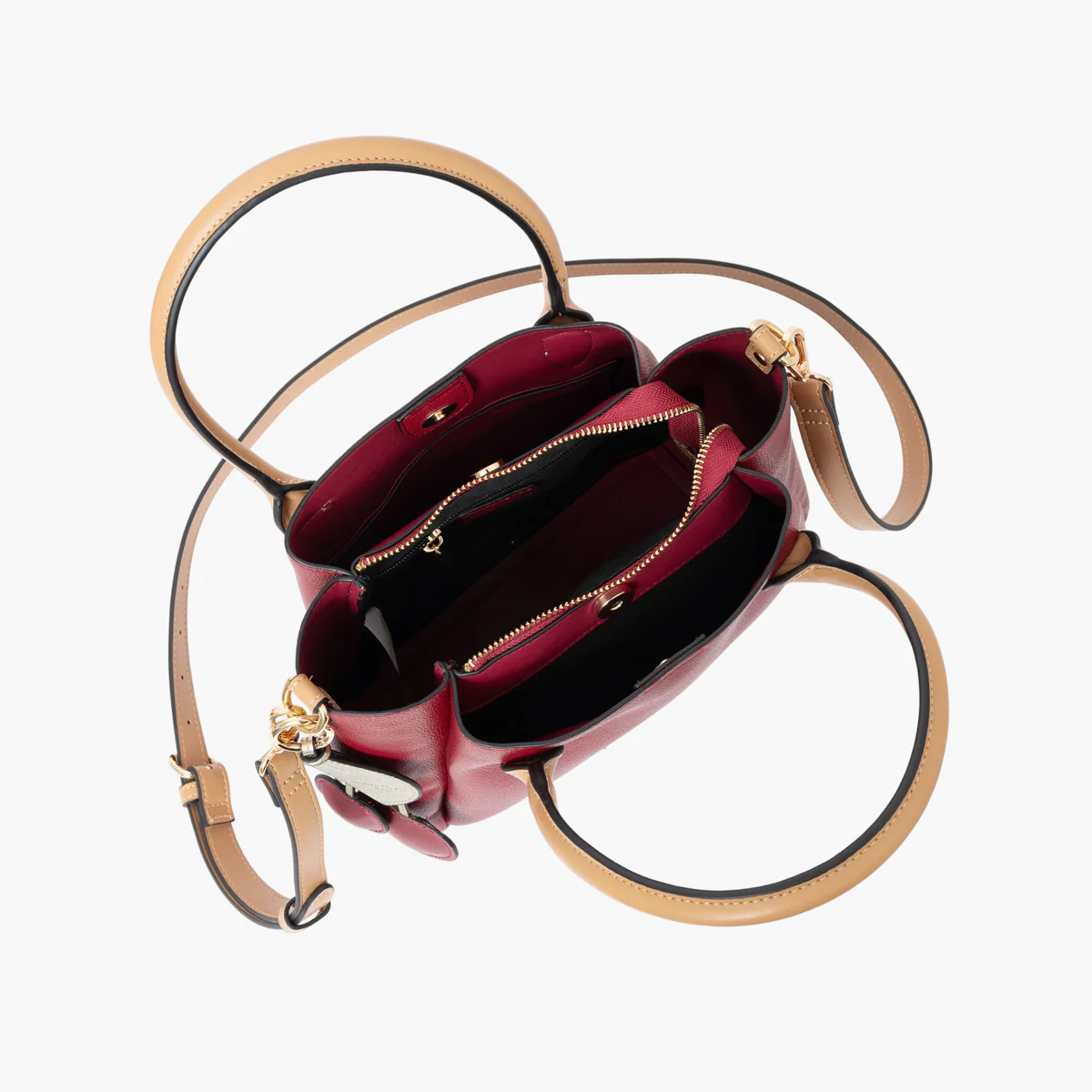 Sac shopper rouge Sian - Image 4