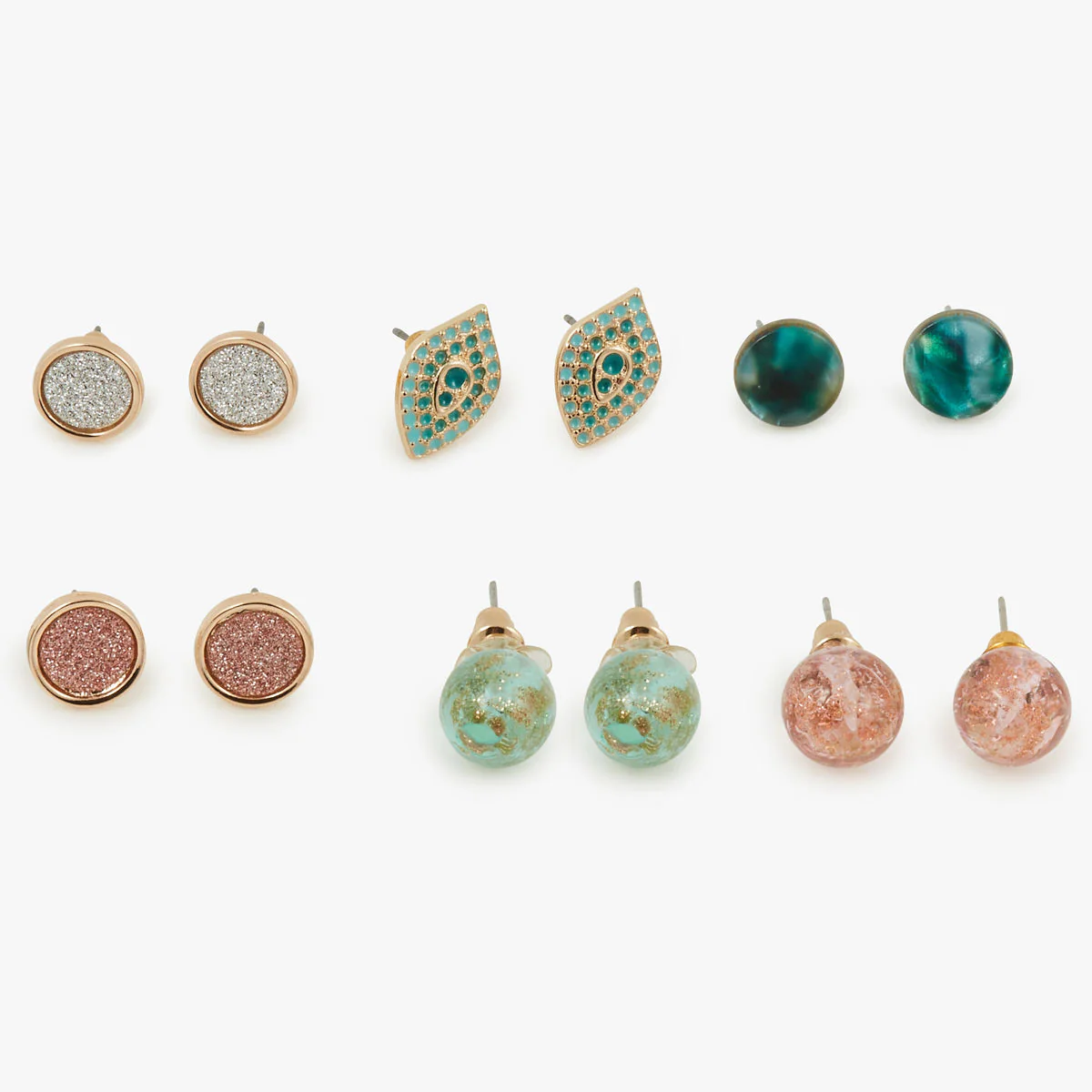Set de 6 boucles d'oreilles poussette - Image 2